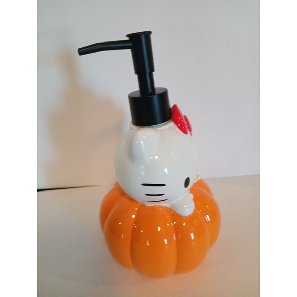 Hello Kitty Halloween Pumpkin Soap Dispenser New 9'in VERY CUTE NEW - Picture 5 of 10